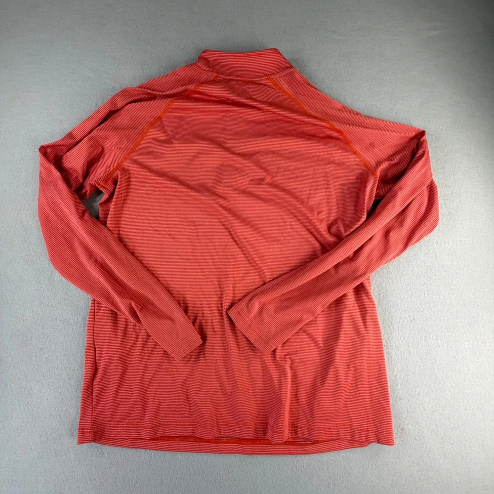 Under Armour Auburn Tigers Mens Large Orange Striped Quarter Zip Pullover Jacket